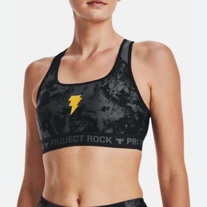 UNDER ARMOUR | Black Adam Project Rock Sports Bra Large